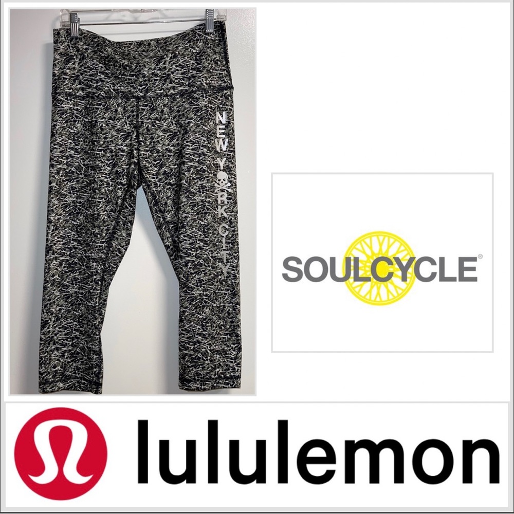 SoulCycle x Lululemon NYC Crop Leggings Size 12